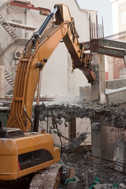 ağır dredger bina yıkan
