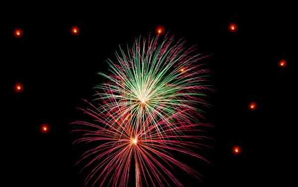 Fireworks siyah — Stok fotoğraf