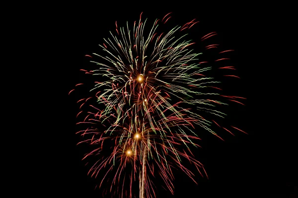 Fuegos artificiales en negro — Foto de Stock