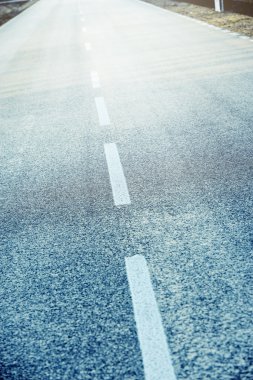 Asfalt yol Üstten Görünüm