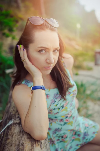 Young woman on a beach — Stock Photo, Image