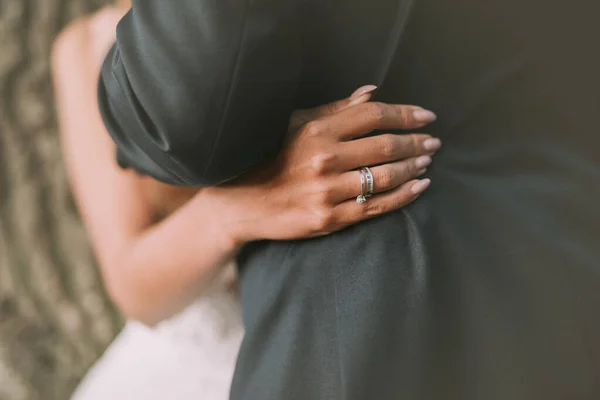 Hermosos Dos Anillos Bodas Dorados Hecho Material Más Alta Calidad — Foto de Stock