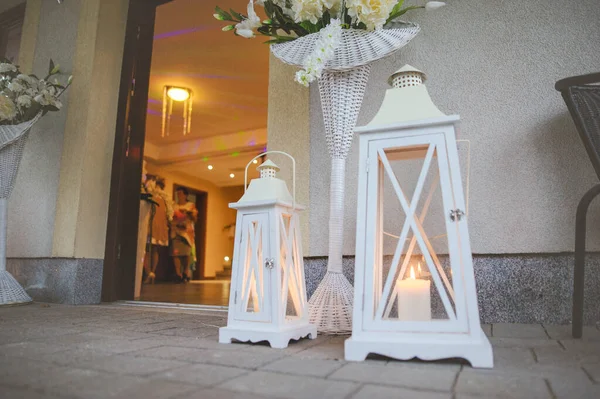 Beautifully Decorated Wedding Table Other Details Wedding Hall Wedding Day — Stock Photo, Image