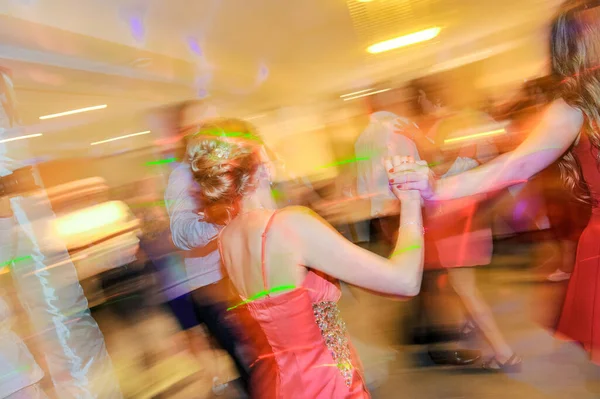 Novia Novio Bailando Primer Baile Día Boda Invitado Pista Baile —  Fotos de Stock