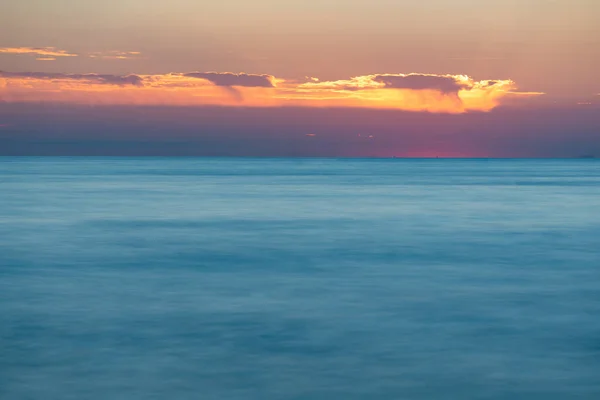 Mar Báltico Hermosa Puesta Sol Playa Miedzyzdroje Ciudad Donde Celebra — Foto de Stock