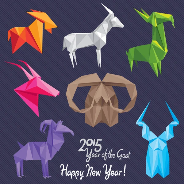 Happy New Year of the Goat! — Stock Vector