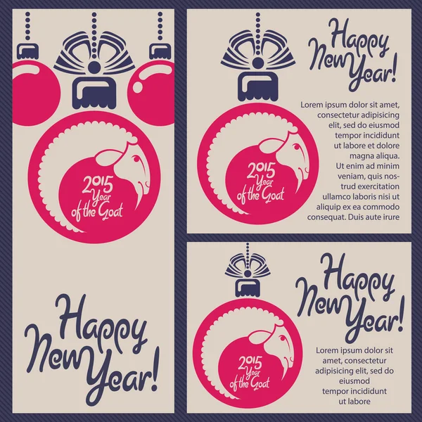 Set of New Year vector designs — Stock Vector