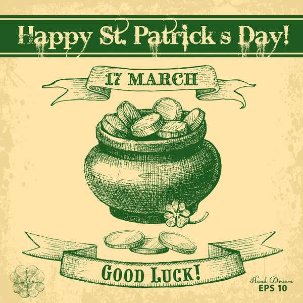 Feliz día de San Patricio. — Vector de stock