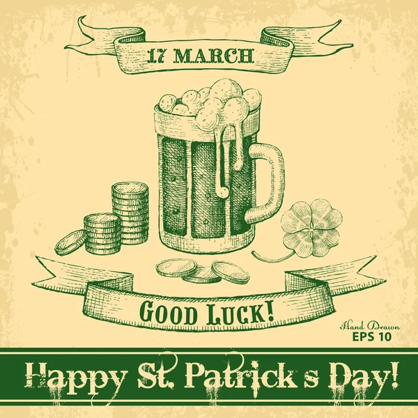 Feliz día de San Patricio. — Vector de stock