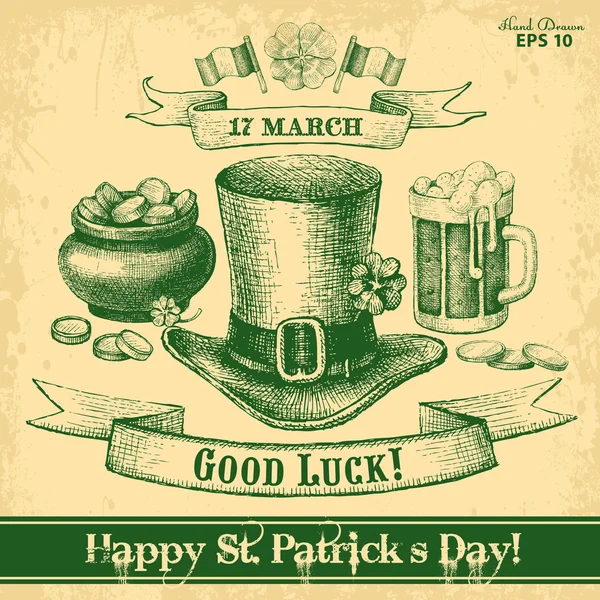 Fijne St. Patrick 's dag. — Stockvector