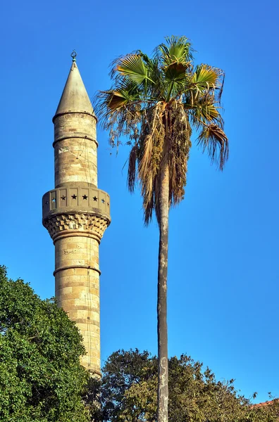 Minaret turecki na wyspie Kos w Grecji — Zdjęcie stockowe