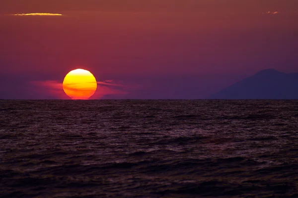 Puesta de sol en la isla de Corfú —  Fotos de Stock