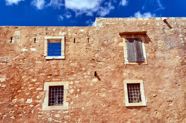 Monastero Arkadi - le mura del monastero ortodosso sull'isola di Creta — Foto Stock