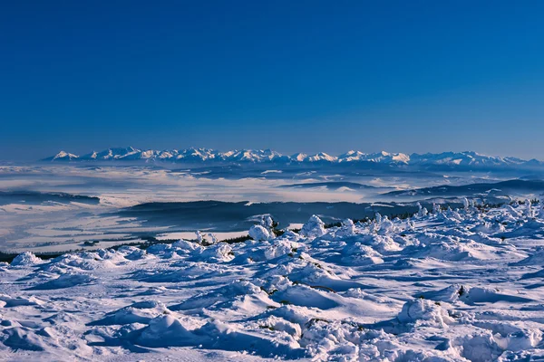 View of the Tatra  mountains in winter — Stock Photo, Image