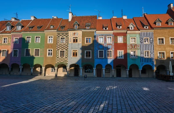 Tenement houses with arcades in the Old Market Square — Stock Photo, Image