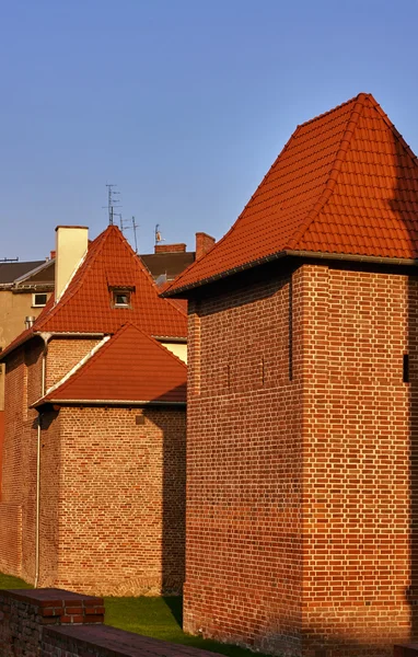 Tijolo fortificação medieval — Fotografia de Stock