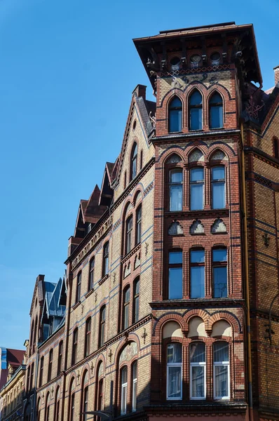 Clinker nas fachadas dos edifícios Art Nouveau — Fotografia de Stock