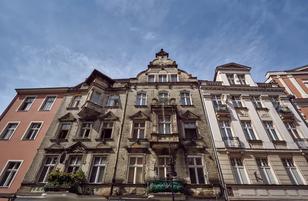 Art Nouveau facade of the building with balconies — Stock Photo, Image