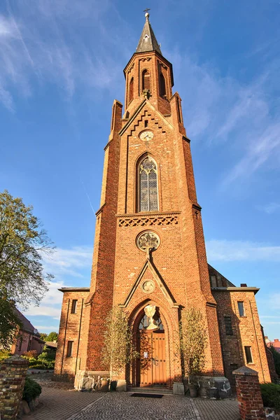 Историческая Неоготическая Католическая Церковь Городе Познань — стоковое фото