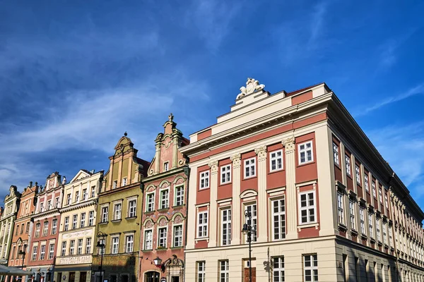Facades Historic Tenements Old Market Square Poznan — Stock Photo, Image