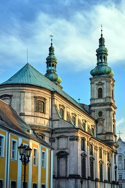 Belfries Barockkyrkan Jesuitklostret Staden Nysa — Stockfoto