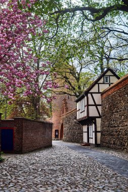 Almanya 'nın Neuebrandemburg şehrinde bir ortaçağ tahkimatı