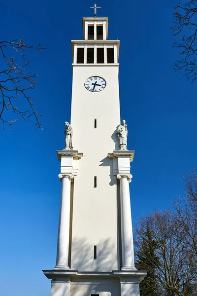 Neoclassical Campanile Statues Clock Poznan — Stock Photo, Image