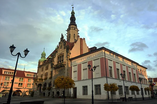 Historická Radnice Věží Náměstí Jaworu Polsku — Stock fotografie