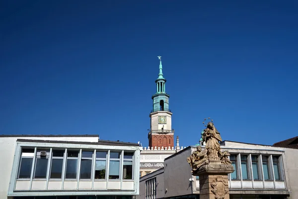 Historische Figuur Van Jan Van Nepomuk Toren Van Het Stadhuis — Stockfoto