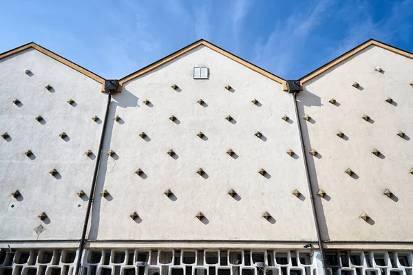 Fragment Einer Betonwand Eines Modernen Gebäudes Poznan — Stockfoto