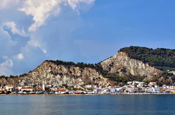 Widok Port Stolicy Wyspy Zakynthos Grecji — Zdjęcie stockowe