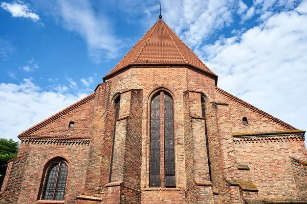 Fachada Una Iglesia Medieval Histórica Poznan — Foto de Stock