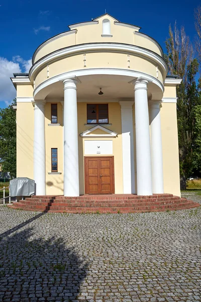 Façade Classique Bâtiment Historique Dans Village Objezierze Pologne — Photo