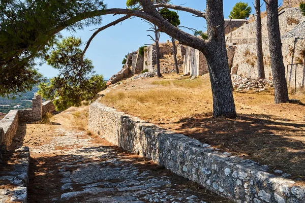 Stenmurar Det Medeltida Venetianska Slottet George Kefalonia Grekland — Stockfoto