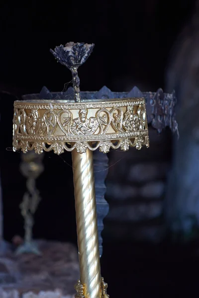 Zdobený lustr pravoslavné kaple — Stock fotografie