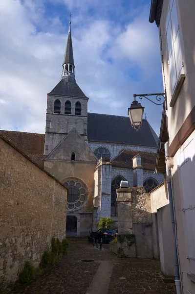 Medeltida kyrka och byggnader — Stockfoto