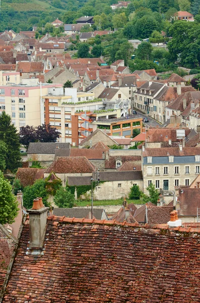 Toits de maisons une petite ville — Photo