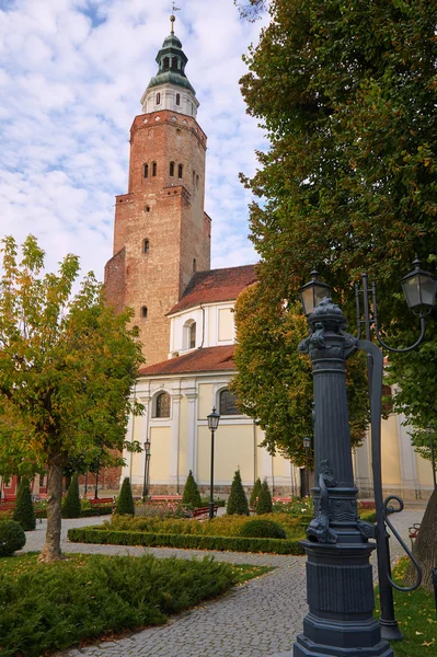 Ex pompa e chiesa parrocchiale — Foto Stock