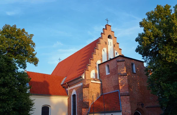 A fachada da igreja gótica — Fotografia de Stock
