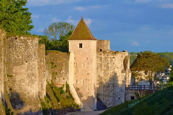 Den medeltida torn och vallar — Stockfoto