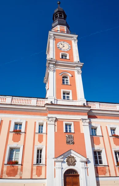 Barocka rådhuset med klocktornet — Stockfoto