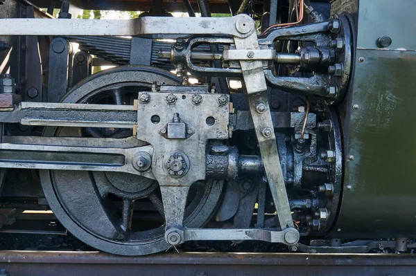 Fragment de mécanisme vieille locomotive — Photo