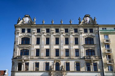 Polonya 'nın Poznan kentindeki tarihi Art Nouveau konutu.