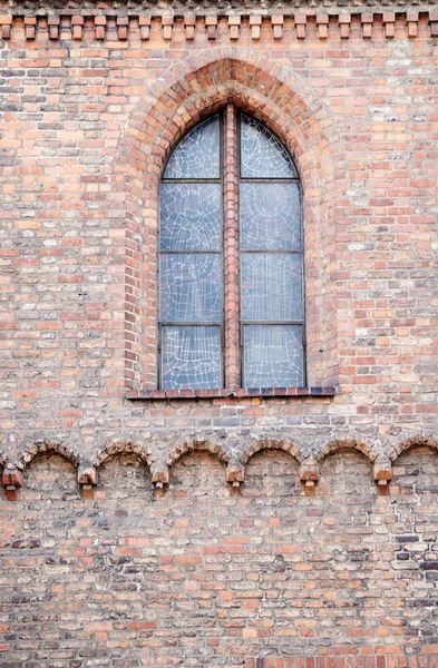 Stained glass in the window of a Gothic church — Stock Photo, Image