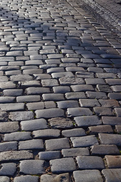 Een geplaveide straat van graniet — Stockfoto