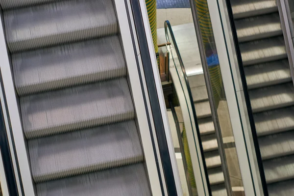 Escalator at the mall in Poznan — Stock Photo, Image