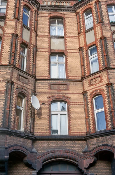 Tijolo fachada edifício — Fotografia de Stock