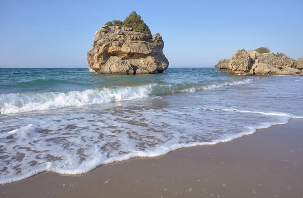 Pedras na praia Porto Zorro, A ilha de Zakynthos — Fotografia de Stock