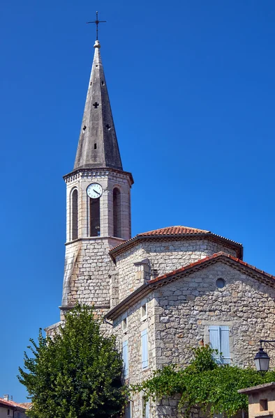 Fransa'da Orta Çağ Kilisenin çan kulesi — Stok fotoğraf