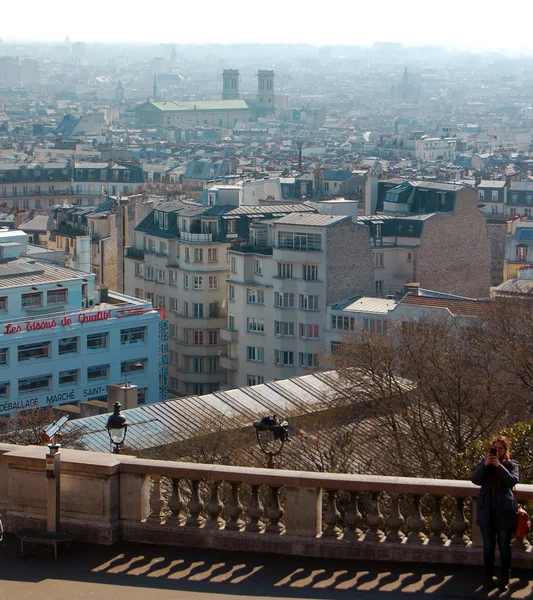 Panoramisch uitzicht over Parijs hoge viev — Stockfoto